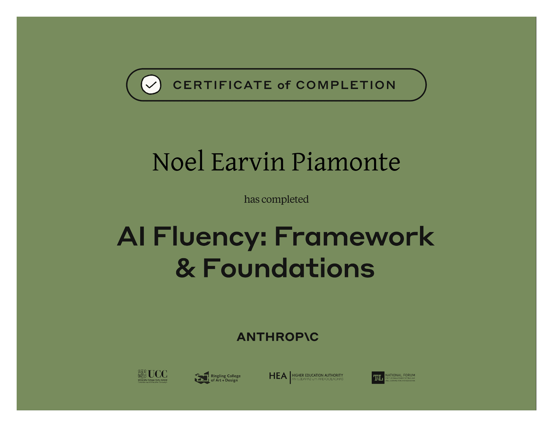 Screenshot of AI Fluency Framework & Foundations